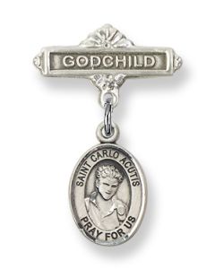 Saint Carlo Acutis 9460/0736 - 1/2 x 1/4 Baby Badge