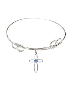 1707-STN - Loop Cross Bangle Available in 8 Styles