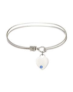3400-STN - Heart Bangle Available in 8 Styles