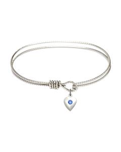 4158H-STN - Heart Bangle Available in 8 Styles