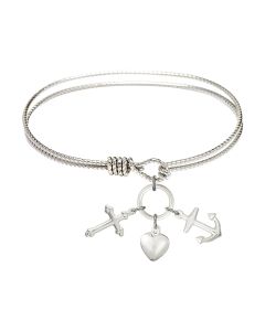 4158 - Faith, Hope & Charity Bangle Available in 8 Styles