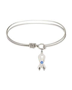 5150-STN - Cancer Awareness Bangle Available in 8 Styles