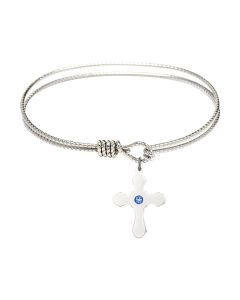 6036-1-STN - Cross Bangle Available in 8 Styles