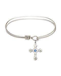6036-3-STN - Cross Bangle Available in 8 Styles