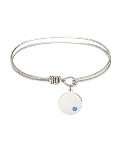 6222-STN - Plain Disc Bangle Available in 8 Styles