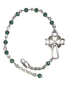 Shamrock Cross B6106 4mm Bracelet Available in 12 colors