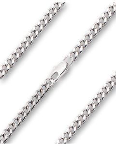Heavy Curb Chain Rhodium/Hamilton Gold C10 - 3.65mm