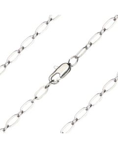 Light Oval Curb Chain Rhodium/Hamilton Gold C27 - 3.10mm