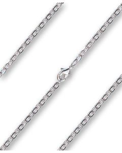 Cable Flat Chain Rhodium/Hamilton Gold C29 - 3.1mm