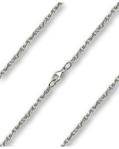 Rope Chain Light Rhodium/Gold Plate C56 - 3mm