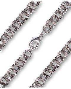 Double Cable Chain Rhodium/Hamilton Gold C64 - 7.5mm