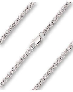 Rolo Chain Rhodium/Hamilton Gold C80 - 3.15mm