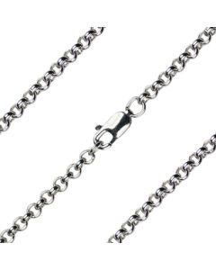 Rolo Bracelet Light Rhodium/Gold Plate C80 - 3mm