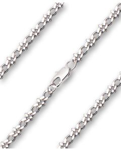 Crab Chain Rhodium/Hamilton Gold CRB - 3.55mm