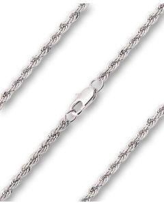 French Rope Chain Light Rhodium/Gold Plate FR - 2.45mm