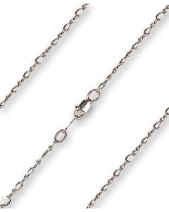 Figaro Bracelet Light Rhodium/Gold Plate F - 2.05mm