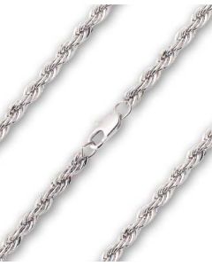 Heavy French Rope Chain Rhodium/Hamilton Gold FRH - 4mm