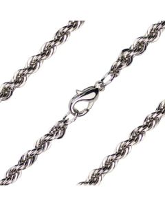 Heavy French Rope Chain Light Rhodium/Gold Plate FRH - 3.85mm