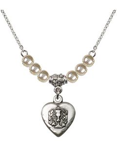 N02 / Faux Pearl Beads 0892 - Heart / Communion