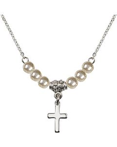 N02 / Faux Pearl Beads 1006 - Cross