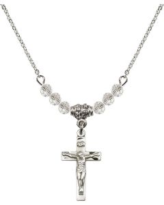 N20 Birthstone Necklace 0001 - Crucifix Available in 15 Colors