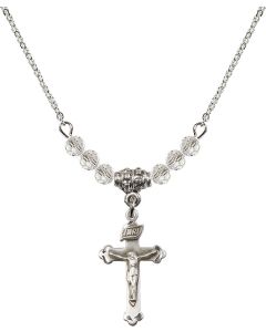 N20 Birthstone Necklace 0669 - Crucifix Available in 15 Colors