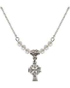 N20 Birthstone Necklace 4133 - Celtic Cross Available in 15 Colors