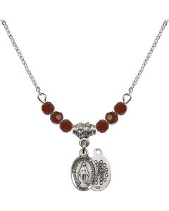 N20 Birthstone Necklace 0702M - Miraculous Available in 15 Colors