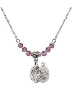 N20 Birthstone Necklace 0301S - Scapular Available in 15 Colors