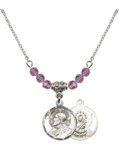 N20 Birthstone Necklace 0611 - Scapular Available in 15 Colors