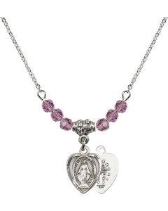 N20 Birthstone Necklace 0706M - Miraculous Available in 15 Colors