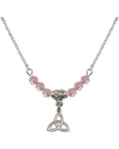 N20 Birthstone Necklace 5100 - Trinity Irish Knot Available in 15 Colors