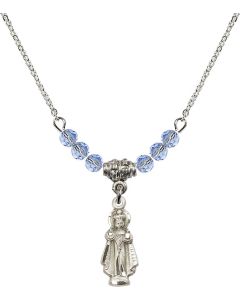 N20 Birthstone Necklace 0823 - Infant of Prague Available in 15 Colors