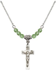 N20 Birthstone Necklace 0006 - Crucifix Available in 15 Colors