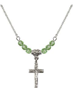 N20 Birthstone Necklace 0672 - Crucifix Available in 15 Colors