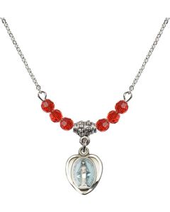 N20 Birthstone Necklace 0706EM - Miraculous Available in 15 Colors