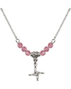 N20 Birthstone Necklace 0291 - St. Brigid Cross Available in 15 Colors