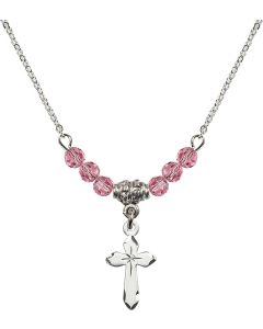N20 Birthstone Necklace 2529 - Cross Available in 15 Colors