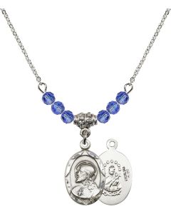 N20 Birthstone Necklace 0612S - Scapular Available in 15 Colors