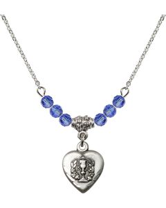 N20 Birthstone Necklace 0892 - Heart / Communion Available in 15 Colors