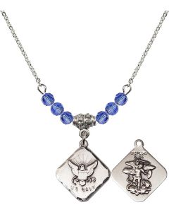 N20 Birthstone Necklace 1180--6 - Navy Diamond Available in 15 Colors