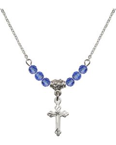 N20 Birthstone Necklace 2531 - Cross Available in 15 Colors