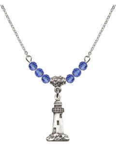 N20 Birthstone Necklace 5922 - Lighthouse Available in 15 Colors