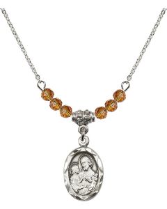 N20 Birthstone Necklace 0612K - St. Joseph Available in 15 Colors