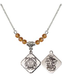 N20 Birthstone Necklace 1180--3 - Coast Guard Diamond Available in 15 Colors