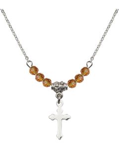 N20 Birthstone Necklace 2528 - Cross Available in 15 Colors