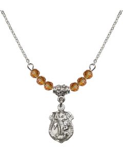 N20 Birthstone Necklace 5699 - St. Michael the Archangel Available in 15 Colors