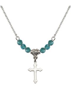 N20 Birthstone Necklace 5415 - Cross Available in 15 Colors