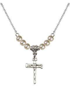 N21 Birthstone Necklace 0012 - Nail Cross