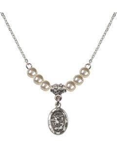 N21 Birthstone Necklace 0301R - St. Michael the Archangel